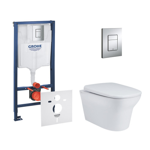 Набор инсталляция 4 в 1 Grohe Rapid SL 38772001 + унитаз с сиденьем Qtap Gemini QT25332614EW Набор инсталляция 4 в 1 Grohe Rapid SL 38772001 + унитаз с сиденьем Qtap Gemini QT25332614EW