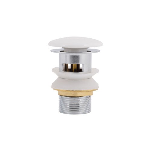 Донный клапан для биде с переливом 70х70х227.5mm White