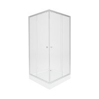 Набір Qtap душова кабіна Presto New CRM1088AC5 Clear 2020х800х800 мм + піддон Robin 308812C 80x80x12 см з сифоном