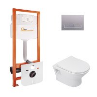 Набір Qtap інсталяція Nest QTNESTM425M08SAT + унітаз з сидінням Lark QT0331159W Набір Qtap інсталяція Nest QTNESTM425M08SAT + унітаз з сидінням Lark QT0331159W