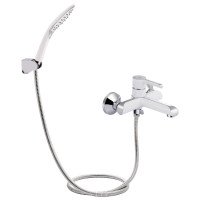 Смеситель для ванны Qtap Grand (c душевым гарнитуром) QTGRAWCR006 Chrome/White Смеситель для ванны Qtap Grand (c душевым гарнитуром) QTGRAWCR006 Chrome/White
