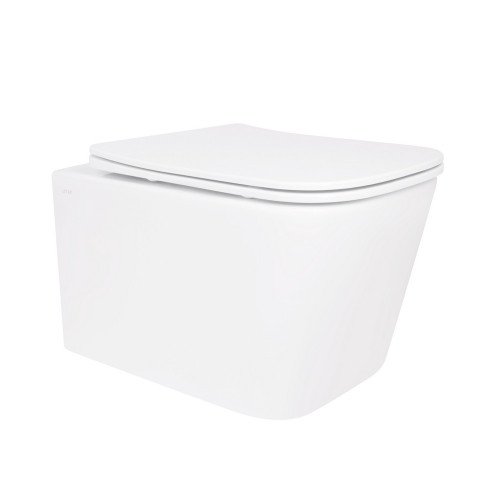 Унітаз підвісний Qtap Crow безобідковий з сідінням Soft-close QT05335171W