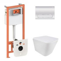 Готовое решение Qtap для ванной комнаты: подвесной унитаз Tern Ultra Quiet + комплект инсталляции Nest 4 в 1 (линейная клавиша Chrome) Готовое решение Qtap для ванной комнаты: подвесной унитаз Tern Ultra Quiet + комплект инсталляции Nest 4 в 1 (линейная клавиша Chrome)