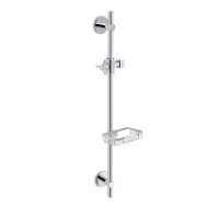 Стійка універсальна Qtap Sprha 700 мм округла з полицею QT003 Chrome Стійка універсальна Qtap Sprha 700 мм округла з полицею QT003 Chrome