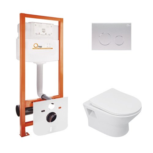 Набор Qtap инсталляция Nest QTNESTM425M11SAT + унитаз с сиденьем Lark QT0331159W Набор Qtap инсталляция Nest QTNESTM425M11SAT + унитаз с сиденьем Lark QT0331159W