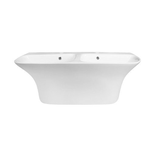 Раковина підвісна моноблок подвійна Qtap Virgo 1000х410х360 White QT1811G760W Раковина підвісна моноблок подвійна Qtap Virgo 1000х410х360 White QT1811G760W