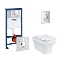 Набір інсталяція 4 в 1 Grohe Rapid SL 38721001 + унітаз з сидінням Qtap Cardinal QT0433C660HW Набір інсталяція 4 в 1 Grohe Rapid SL 38721001 + унітаз з сидінням Qtap Cardinal QT0433C660HW