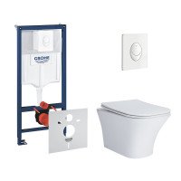 Набір інсталяція 4 в 1 Grohe Rapid SL 38722001 + унітаз з сидінням Qtap Presto QT24332615EW Набір інсталяція 4 в 1 Grohe Rapid SL 38722001 + унітаз з сидінням Qtap Presto QT24332615EW