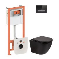 Набір Qtap інсталяція 4 в 1 з панеллю змиву Nest (QT0133M425 + QT0111V1107GB) + унітаз з сидінням Robin QT1333046ERMB Набір Qtap інсталяція 4 в 1 з панеллю змиву Nest (QT0133M425 + QT0111V1107GB) + унітаз з сидінням Robin QT1333046ERMB
