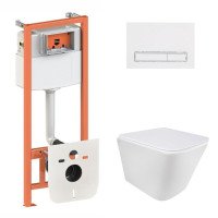 Готовое решение Qtap для ванной комнаты: подвесной унитаз Tern Ultra Quiet + комплект инсталляции Nest 4 в 1 (линейная клавиша White) Готовое решение Qtap для ванной комнаты: подвесной унитаз Tern Ultra Quiet + комплект инсталляции Nest 4 в 1 (линейная клавиша White)