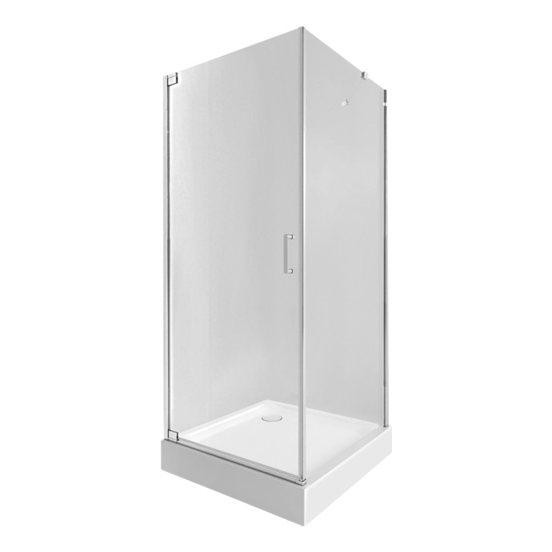 Набор Qtap душевая кабина Aquarius CRM1099SC6 Clear + поддон Unisquare 309915