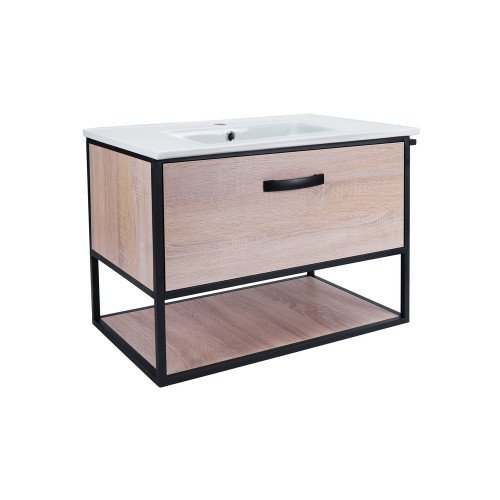 Комплект Qtap Taurus 800х580х437 Whitish oak тумба подвесная + раковина врезная QT2472TPT803WO Комплект Qtap Taurus 800х580х437 Whitish oak тумба подвесная + раковина врезная QT2472TPT803WO
