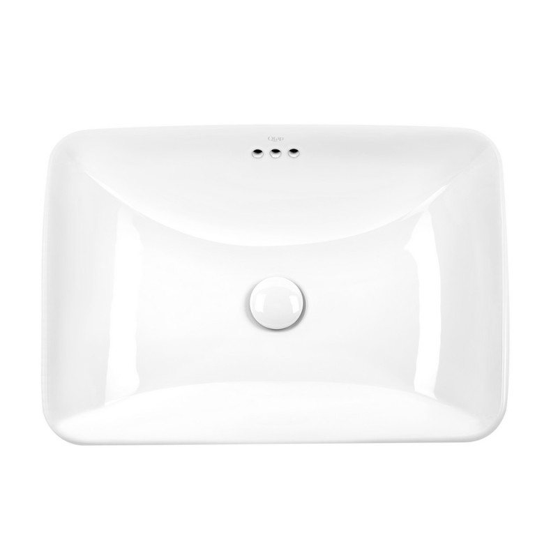 Раковина Qtap Jay 590х410х155 White з донним клапаном QT0711K425W