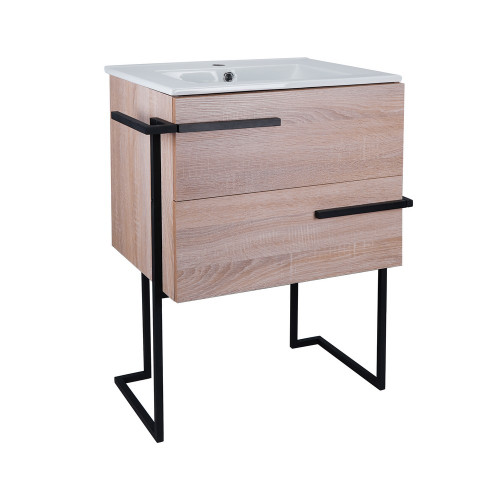 Комплект Qtap Taurus 600х800х437 Whitish oak тумба напольная + раковина врезная QT2471TNT603WO Комплект Qtap Taurus 600х800х437 Whitish oak тумба напольная + раковина врезная QT2471TNT603WO