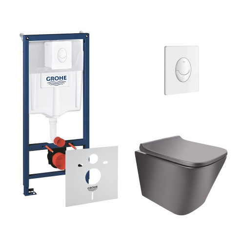 Набор инсталляция 4 в 1 Grohe Rapid SL 38722001 + унитаз с сиденьем Qtap Scorpio QT133053ERMB Набор инсталляция 4 в 1 Grohe Rapid SL 38722001 + унитаз с сиденьем Qtap Scorpio QT133053ERMB