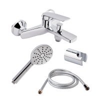 Набор Qtap Kralovice 4 в 1 Смеситель для ванны QTKRL3029103DC Chrome с душевым гарнитуром Набор Qtap Kralovice 4 в 1 Смеситель для ванны QTKRL3029103DC Chrome с душевым гарнитуром