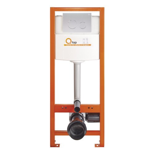 Инсталляция для унитаза Qtap Nest M425-M11SAT с панелью смыва Satin Инсталляция для унитаза Qtap Nest M425-M11SAT с панелью смыва Satin
