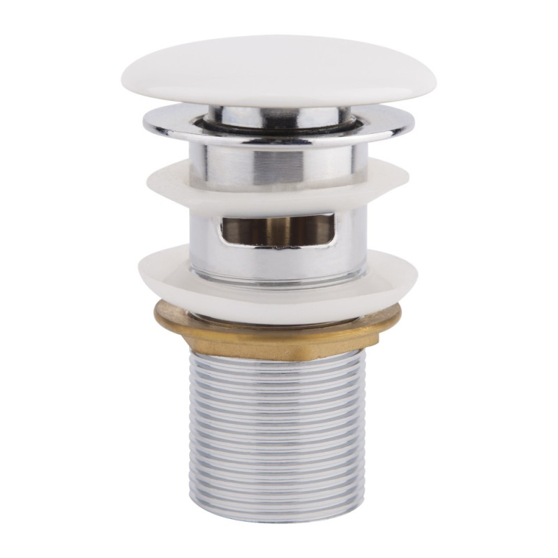 Донный клапан для раковины Qtap F0081 WHI с переливом