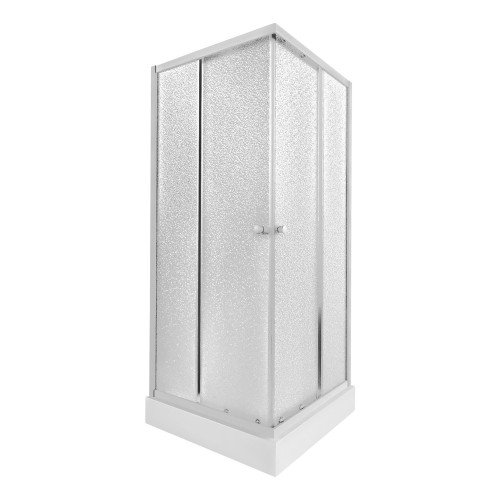 Набор Qtap душевая кабина Presto WHI1099SP5 Pear + поддон Unisquare 309915