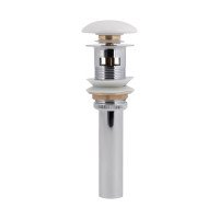 Донний клапан для раковини Qtap PU02O 70х70х227.5 White з переливом