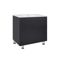 Комплект Qtap Tern 800х725х437 Matt black тумба підлогова + раковина урізна QT1771TNL8023080CMB Комплект Qtap Tern 800х725х437 Matt black тумба підлогова + раковина урізна QT1771TNL8023080CMB