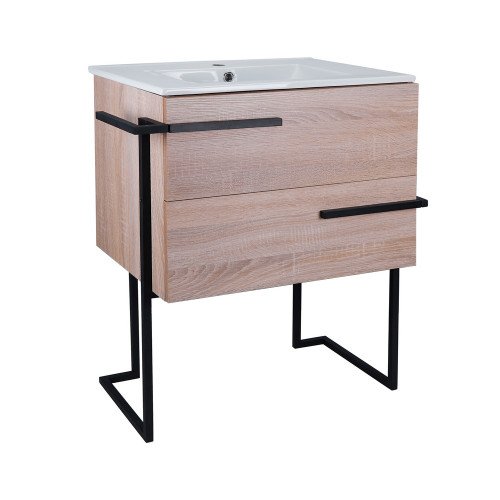 Комплект Qtap Taurus 700х800х437 Whitish oak тумба напольная + раковина врезная QT2471TNT703WO Комплект Qtap Taurus 700х800х437 Whitish oak тумба напольная + раковина врезная QT2471TNT703WO