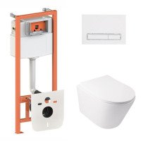 Готове рішення Qtap для ванної кімнати: підвісний унітаз Swan Ultra Quiet + комплект інсталяції Nest 4 в 1 (лінійна клавіша White) Готове рішення Qtap для ванної кімнати: підвісний унітаз Swan Ultra Quiet + комплект інсталяції Nest 4 в 1 (лінійна клавіша White)