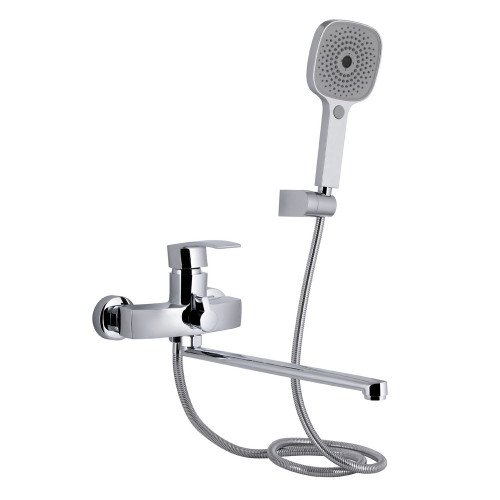 Смеситель для ванны Qtap Swan Eco с длинным поворотным изливом (c душевым гарнитуром) QTSWA2601CRM45533 Chrome Смеситель для ванны Qtap Swan Eco с длинным поворотным изливом (c душевым гарнитуром) QTSWA2601CRM45533 Chrome