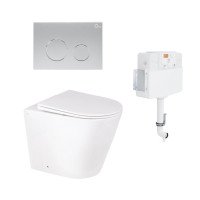 Готове рішення Qtap для ванної кімнати: підлоговий унітаз Swan Rimless + комплект інсталяції Nest 2 в 1 (кругла клавіша Satin) Готове рішення Qtap для ванної кімнати: підлоговий унітаз Swan Rimless + комплект інсталяції Nest 2 в 1 (кругла клавіша Satin)