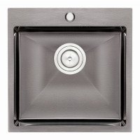Кухонна мийка Qtap D5050BL 2.7/1.0 мм Black (QTD5050BLPVD10)