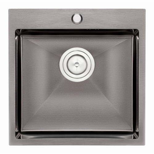 Кухонная мойка Qtap D5050BL Black 2.7/1.0 мм (QTD5050BLPVD10)