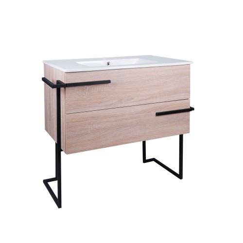 Комплект Qtap Taurus 800х800х437 Whitish oak тумба напольная + раковина врезная QT2471TNT803WO Комплект Qtap Taurus 800х800х437 Whitish oak тумба напольная + раковина врезная QT2471TNT803WO