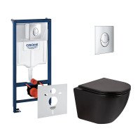 Набір інсталяція 4 в 1 Grohe Rapid SL 38721001 + унітаз з сидінням Qtap Robin QT1333046ERMB Набір інсталяція 4 в 1 Grohe Rapid SL 38721001 + унітаз з сидінням Qtap Robin QT1333046ERMB