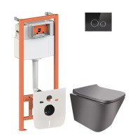 Набір Qtap інсталяція 4 в 1 з панеллю змиву Nest (QT0133M425 + QT0111V1107GB) + унітаз з сидінням Tern QT1733052ERMB Набір Qtap інсталяція 4 в 1 з панеллю змиву Nest (QT0133M425 + QT0111V1107GB) + унітаз з сидінням Tern QT1733052ERMB