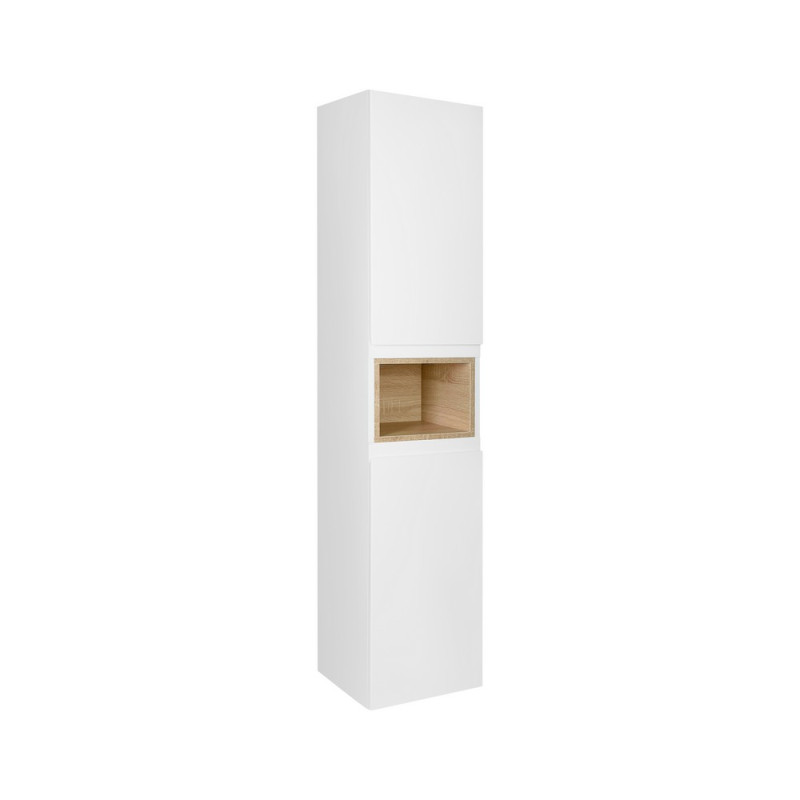 Пенал подвесной Qtap Robin 350х1650х316 White/Whitish oak QT1376PN1651LWWO