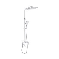 Душова система універсальна Qtap Swan Cascada на три споживача (з виливом) QTSWA111CRW45570 Chrome/White
