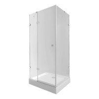 Набір Qtap душова кабіна Capricorn CRM1018RC6 Clear + піддон Unirect 301815