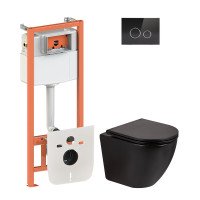 Набір Qtap інсталяція 4 в 1 з панеллю змиву Nest (QT0133M425 + QT0111V1107GB) + унітаз з сидінням Robin QT13332141ERMB Набір Qtap інсталяція 4 в 1 з панеллю змиву Nest (QT0133M425 + QT0111V1107GB) + унітаз з сидінням Robin QT13332141ERMB