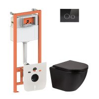 Набір Qtap інсталяція 4 в 1 з панеллю змиву Nest (QT0133M425 + QT0111V1107GB) + унітаз з сидінням Robin QT1333046ERMB Набір Qtap інсталяція 4 в 1 з панеллю змиву Nest (QT0133M425 + QT0111V1107GB) + унітаз з сидінням Robin QT1333046ERMB