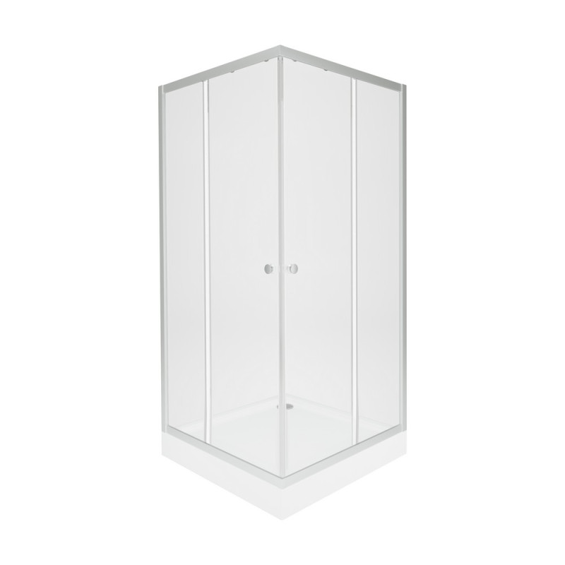 Набор Qtap душевая кабина Presto New CRM1088AC5 Clear 2020х800х800 мм + поддон Robin 308812C 80x80x12 см с сифоном
