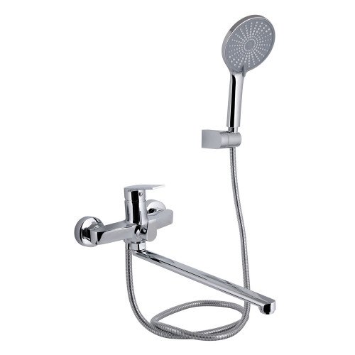 Смеситель для ванны Qtap Stenava New с поворотным изливом (c душевым гарнитуром) QTSTE2601CRM45536 Chrome Смеситель для ванны Qtap Stenava New с поворотным изливом (c душевым гарнитуром) QTSTE2601CRM45536 Chrome