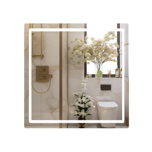 Дзеркало Qtap Mideya 800x800 з LED-підсвічуванням Touch, з антизапотіванням QT2078NCF8080W
