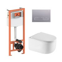 Готове рішення Qtap для ванної кімнати: підвісний унітаз Taurus Ultra Quiet + комплект інсталяції Nest 4 в 1 (лінійна клавіша Satin) Готове рішення Qtap для ванної кімнати: підвісний унітаз Taurus Ultra Quiet + комплект інсталяції Nest 4 в 1 (лінійна клавіша Satin)