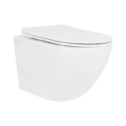 Унітаз підвісний Qtap Jay безобідковий з сідінням Soft-close QT07335175W
