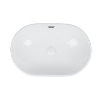 Раковина Qtap Leo 590x400x170 White з донним клапаном QT11114028W Раковина Qtap Leo 590x400x170 White з донним клапаном QT11114028W