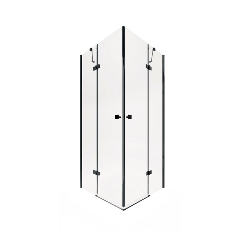 Душевая кабина Qtap Crow BLA1099SC6 90x90 см, стекло Clear 6 мм, покрытие CalcLess без поддона