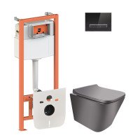 Набір Qtap інсталяція 4 в 1 з панеллю змиву Nest (QT0133M425 + QT0111V1107GB) + унітаз з сидінням Tern QT1733052ERMB Набір Qtap інсталяція 4 в 1 з панеллю змиву Nest (QT0133M425 + QT0111V1107GB) + унітаз з сидінням Tern QT1733052ERMB