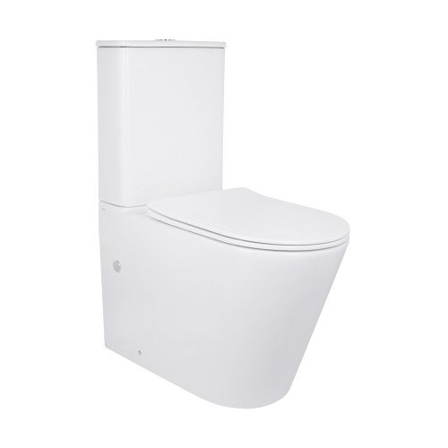 Унитаз-компакт Qtap Scorpio безободковый Ultra Quiet с сиденьем Soft-close QT14222125AUQW