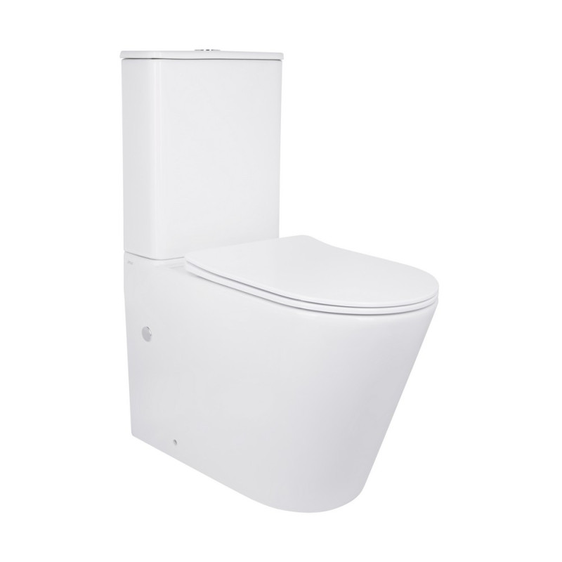 Унитаз-компакт Qtap Scorpio безободковый Ultra Quiet с сиденьем Soft-close QT14222125AUQW