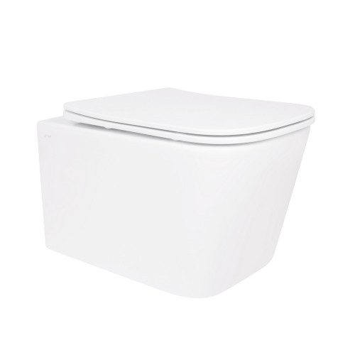 Унітаз підвісний Qtap Crow безобідковий з сідінням Soft-close QT05335170W